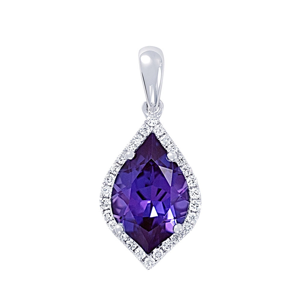 Chatham lab-grown alexandrite pendant, style CP3799WAL
