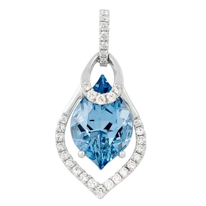 Aqua Blue Spinel Pendant