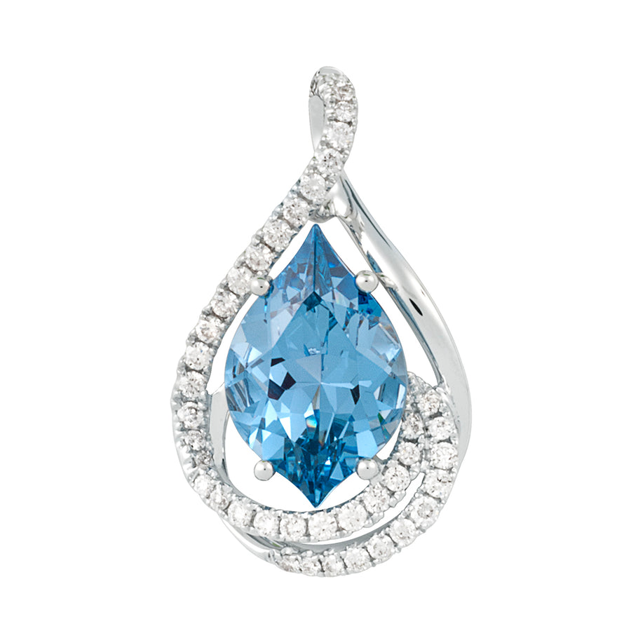 Aqua Blue Spinel Pendant