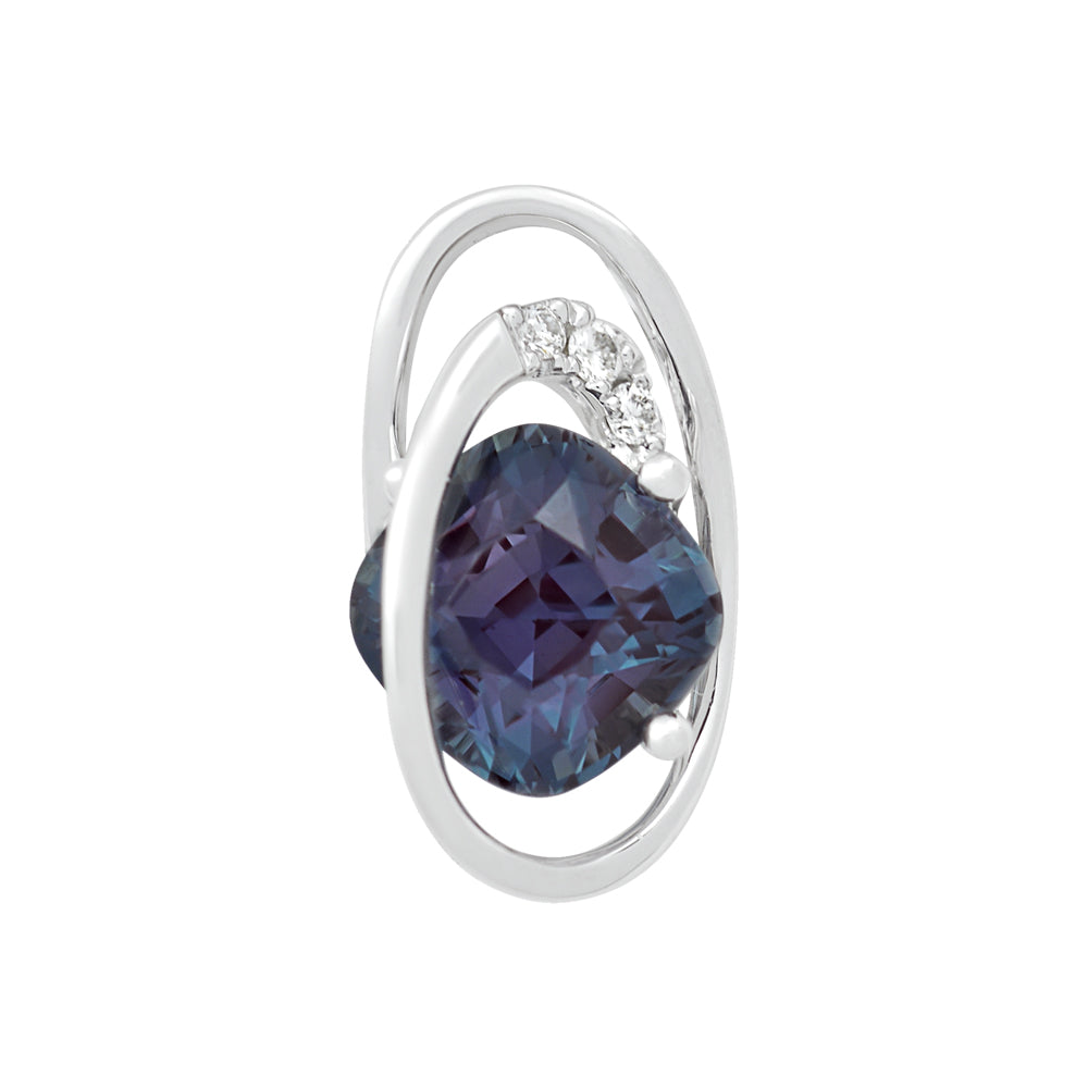 Chatham lab-grown alexandrite pendant, style CP4147WAL