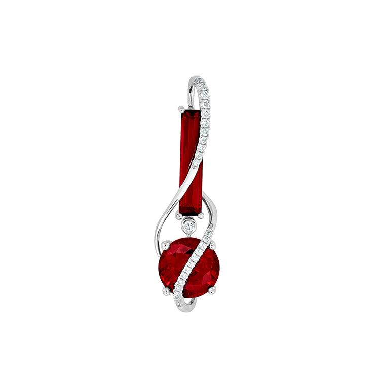 Chatham lab-grown ruby pendant, style CP4252WRU