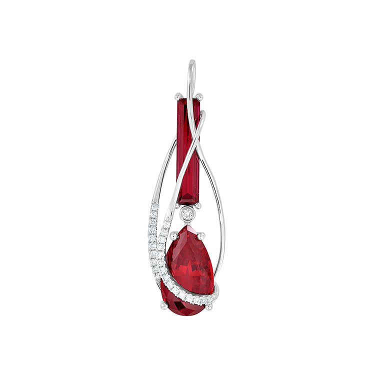 Chatham lab-grown ruby pendant, style CP4255WRU