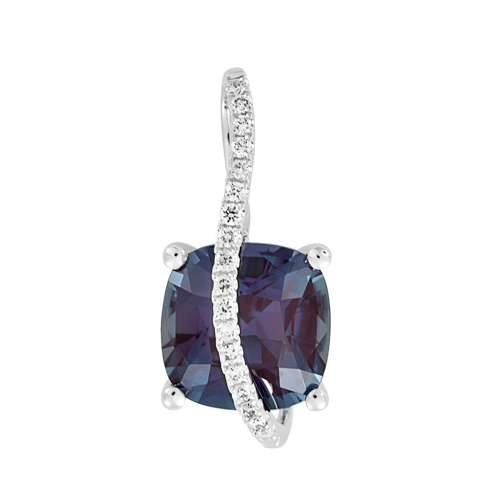 Chatham lab-grown alexandrite pendant, style CP4351WAL