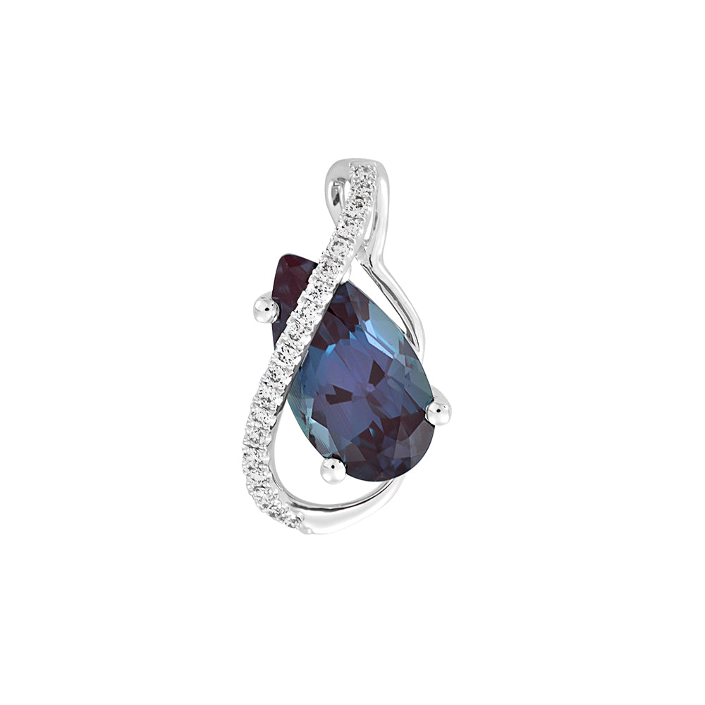 Chatham lab-grown alexandrite pendant, style CP4377WAL