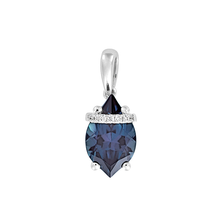 Chatham lab-grown alexandrite pendant, style CP4387WAL