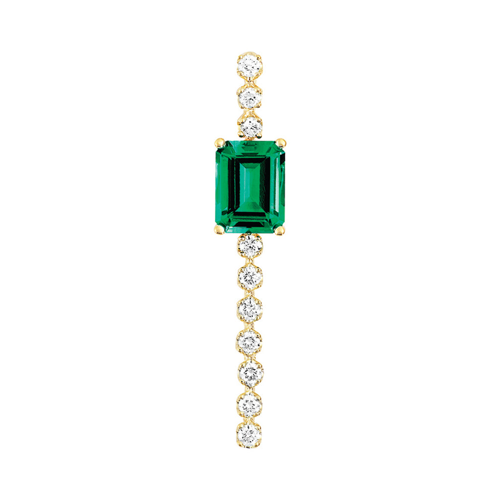 Chatham lab-grown emerald pendant, style CP5128YEM