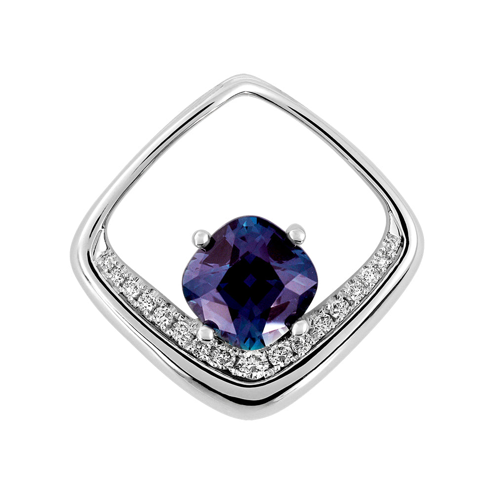 Chatham lab-grown alexandrite pendant, style CP5292WAL