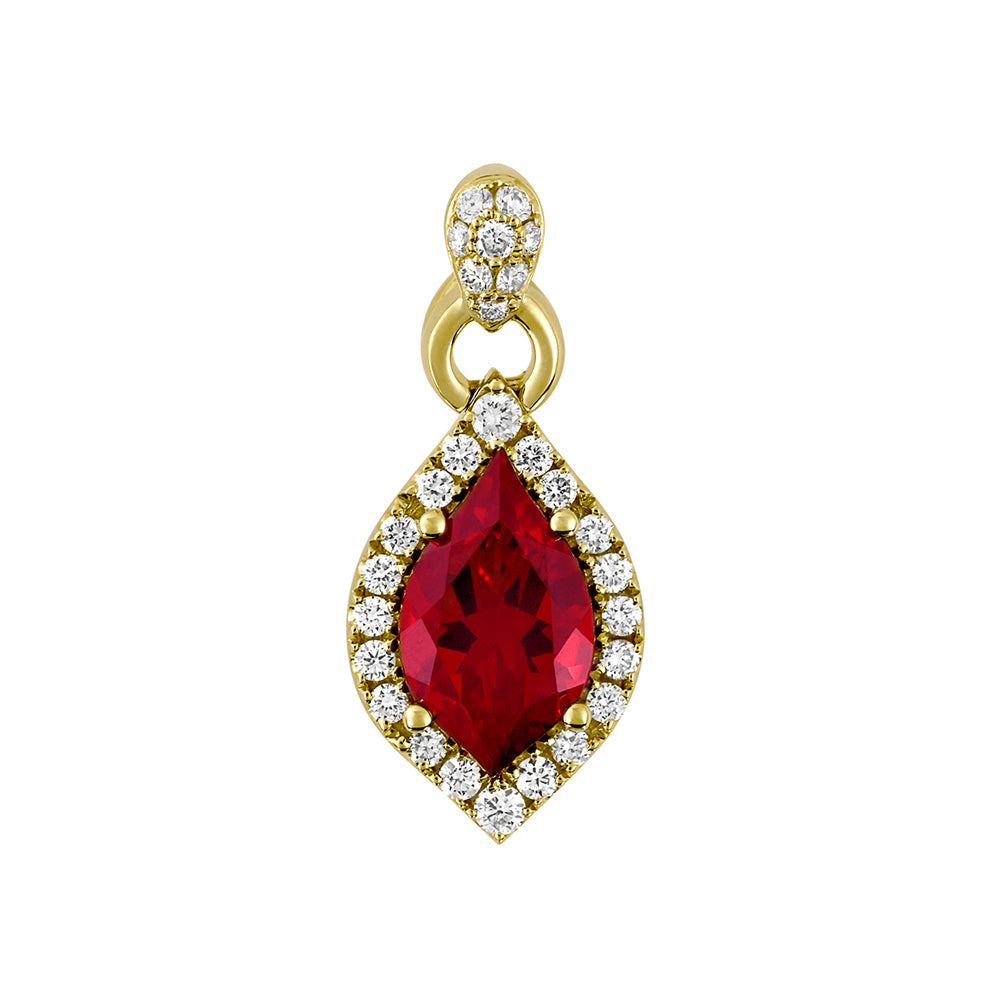 Chatham lab-grown ruby pendant, style CP5298YRU