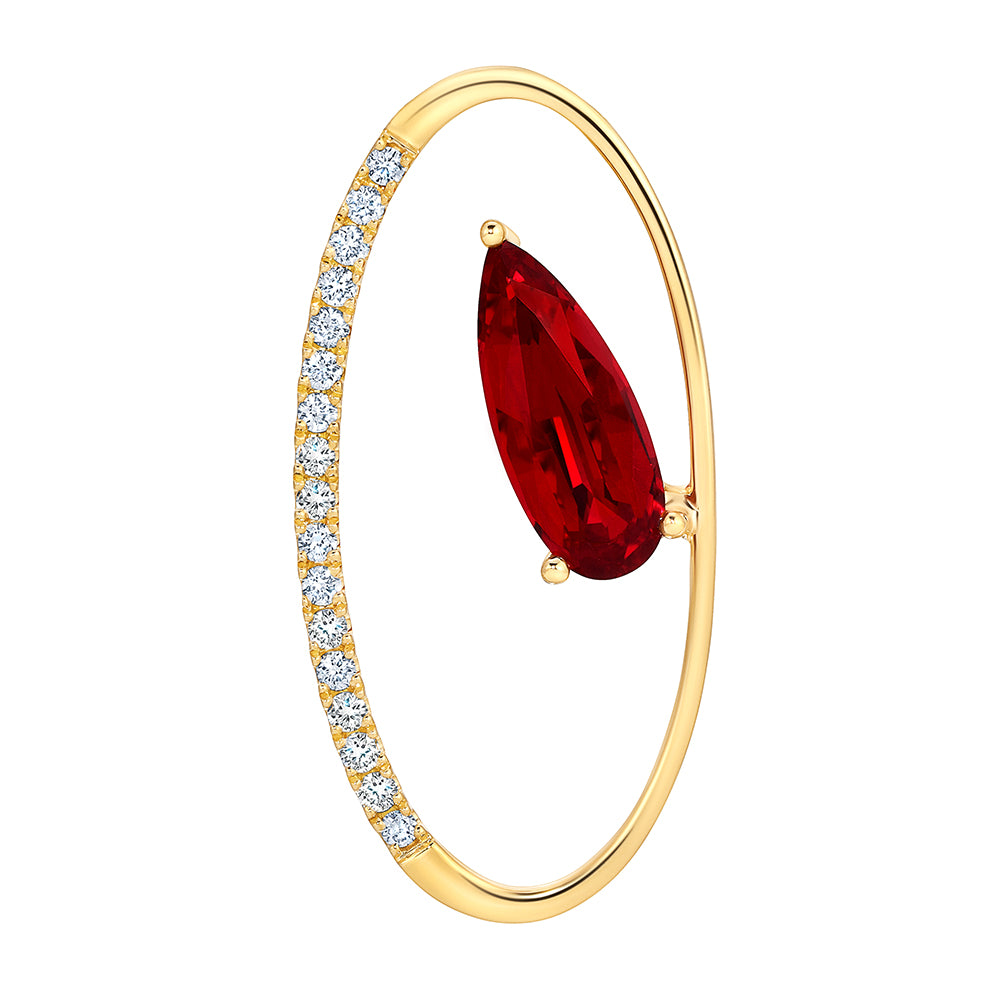 Chatham lab-grown ruby pendant, style CP5388YRU