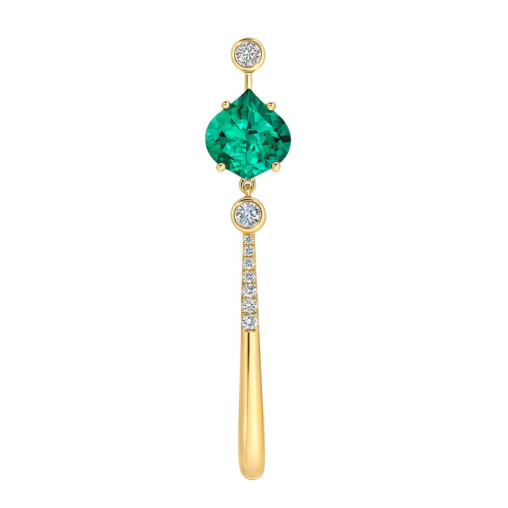 Chatham lab-grown emerald pendant, style CP5391YEM