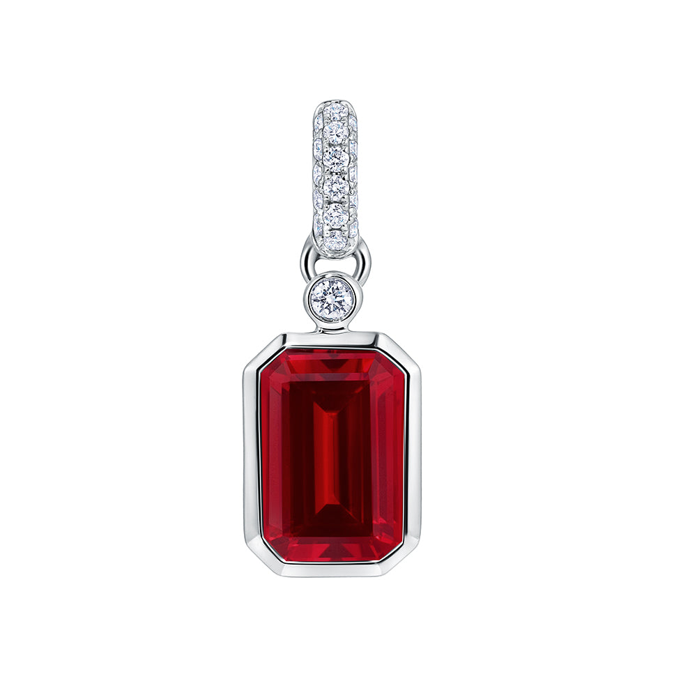 Chatham lab-grown ruby pendant, style CP5393WRU