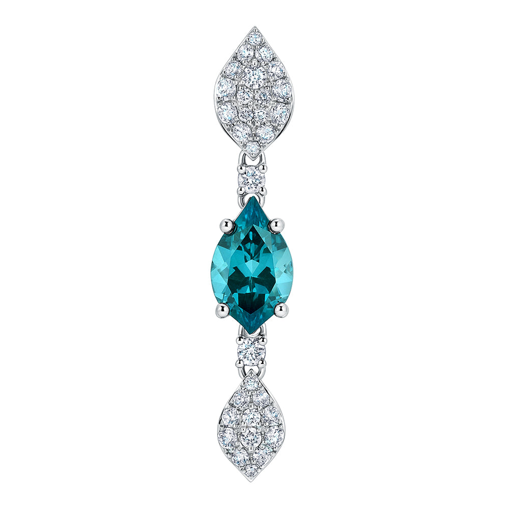 Chatham lab-grown spinel pendant, style CP5396WPA