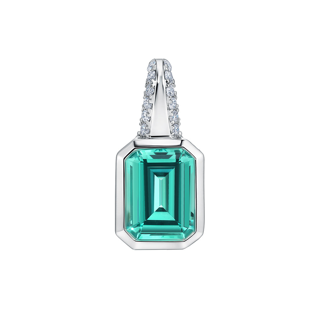 Chatham lab-grown chrysoberyl pendant, style CP5403WCH