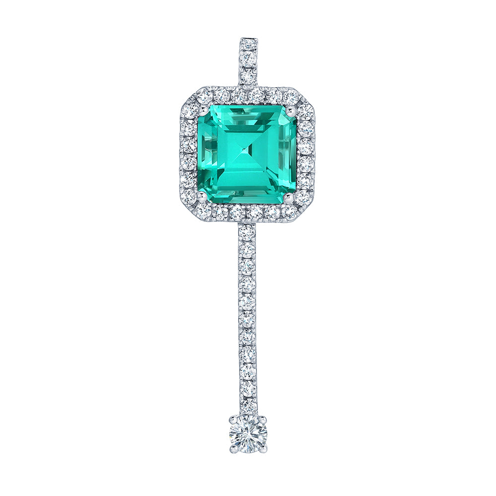Chatham lab-grown chrysoberyl pendant, style CP5406WCH
