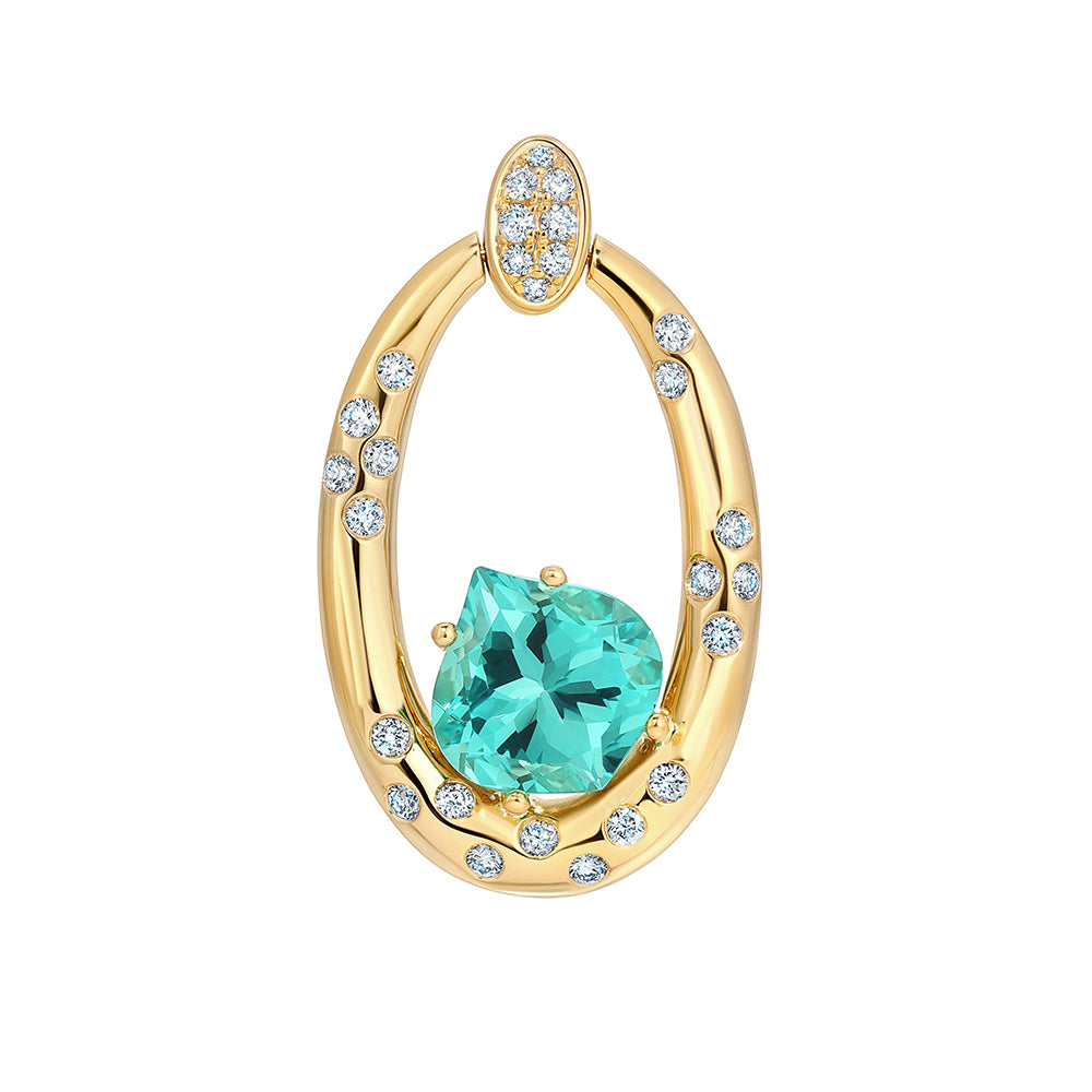 Chatham lab-grown chrysoberyl pendant, style CP5409YCH