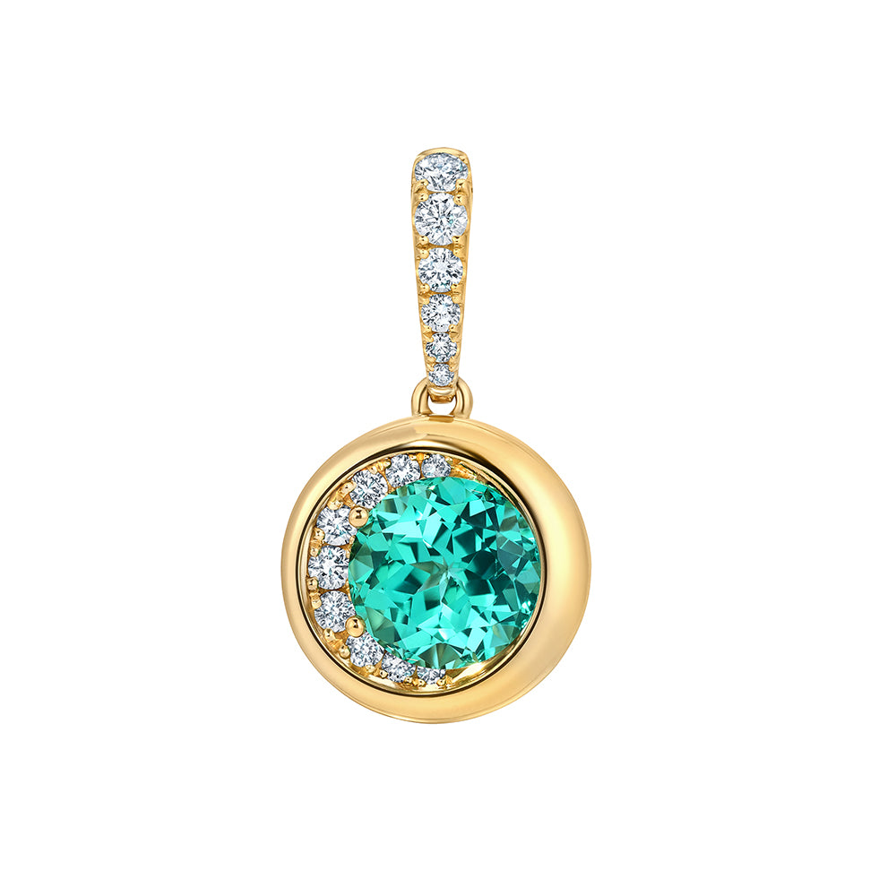 Chatham lab-grown chrysoberyl pendant, style CP5413YCH
