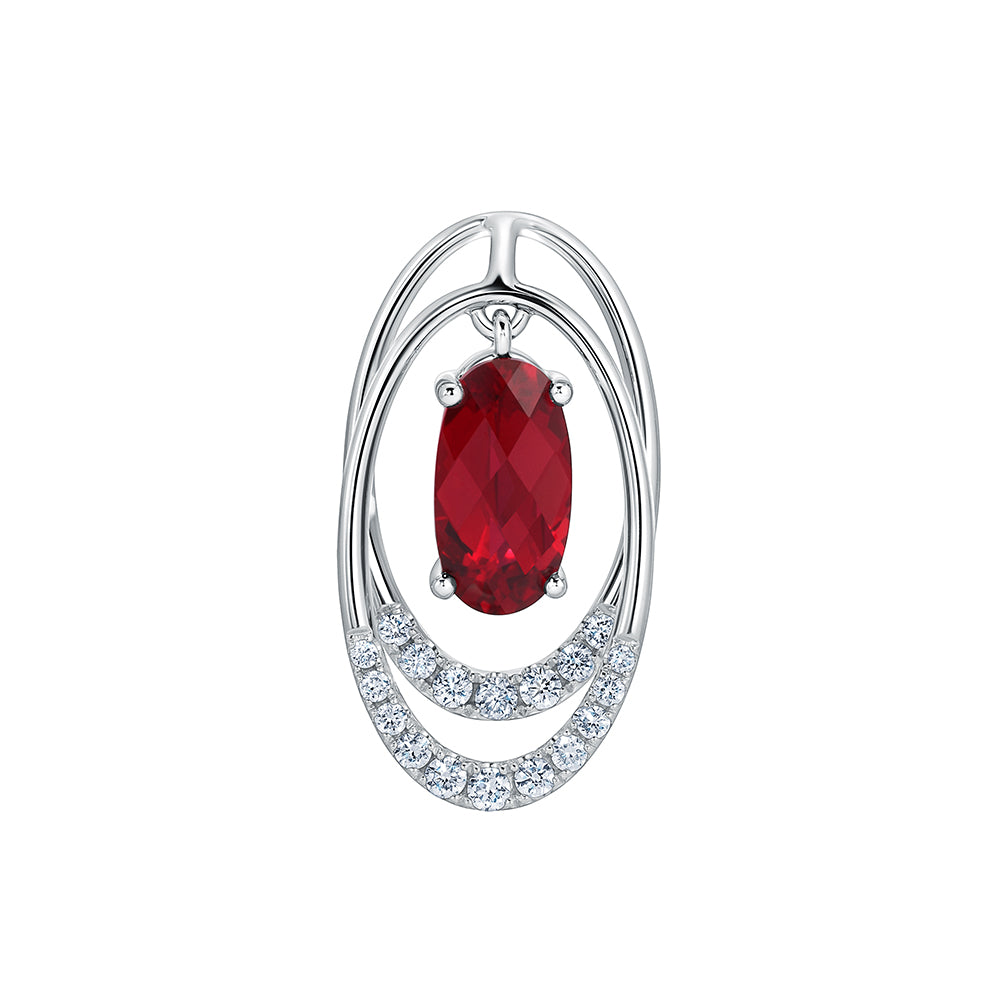 Chatham lab-grown ruby pendant, style CP5434WRU