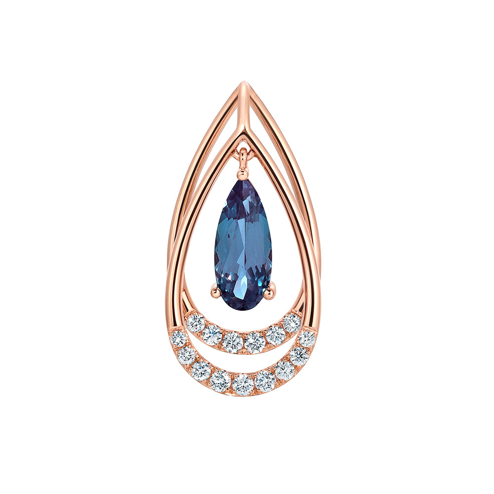 Chatham lab-grown alexandrite pendant, style CP5435RAL