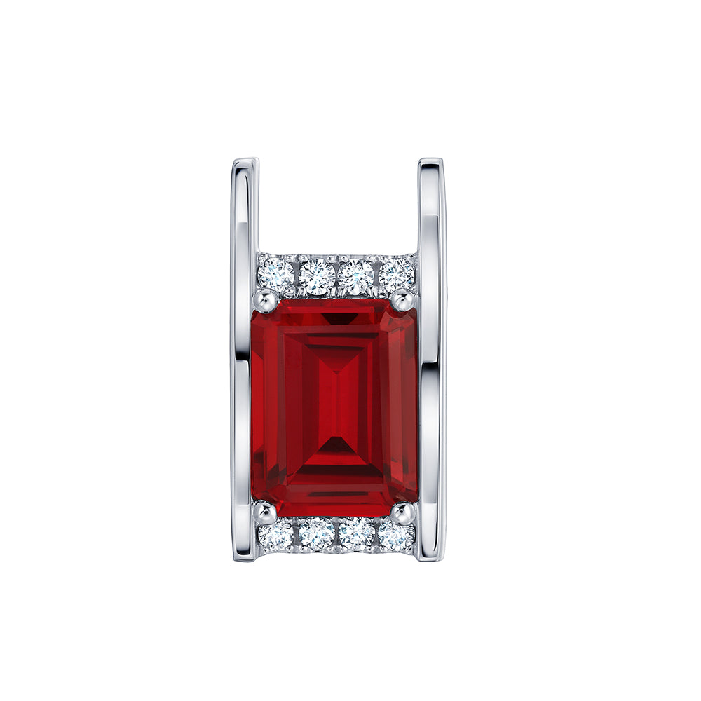 Chatham lab-grown ruby pendant, style CP5442WRU
