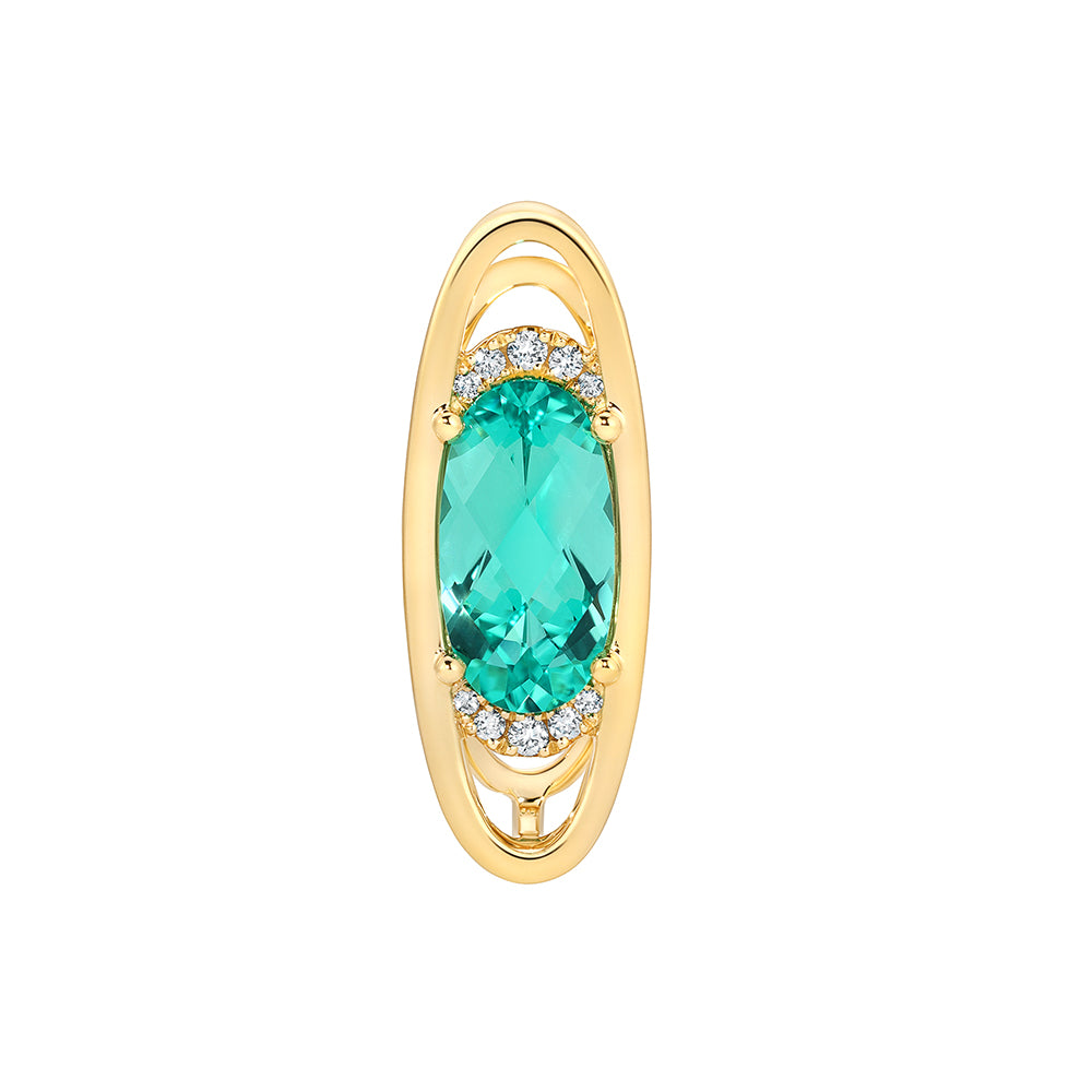 Chatham lab-grown chrysoberyl pendant, style P5444YCH