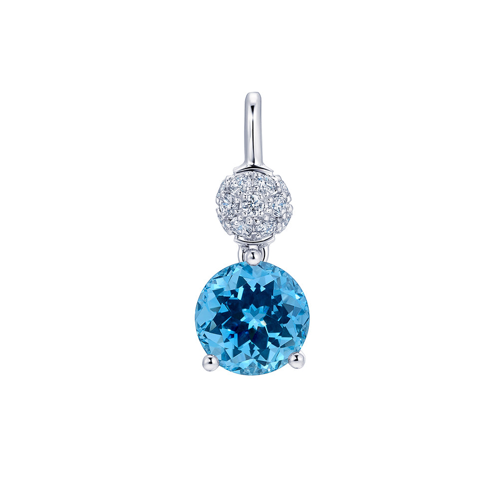 Chatham lab-grown aqua blue spinel pendant, style CP5446WAQ