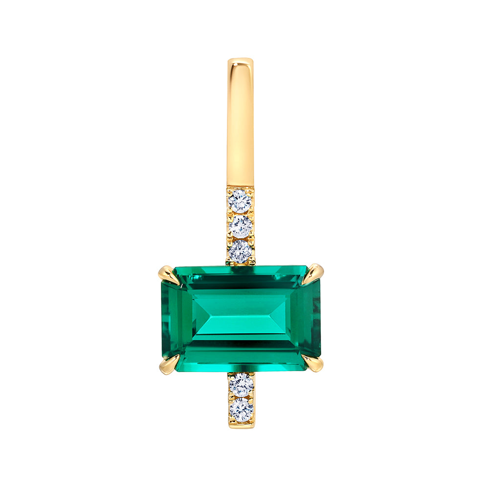 Chatham lab-grown emerald pendant, style CP5450YEM