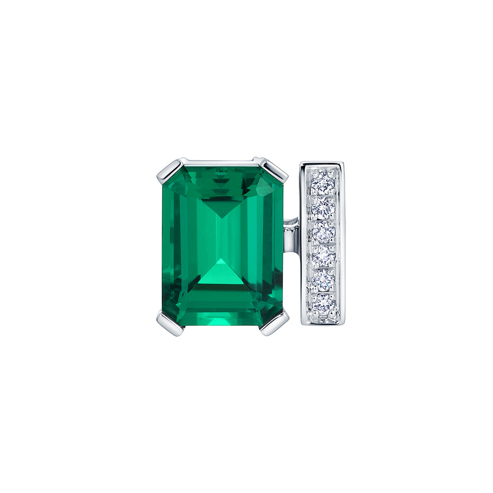 Chatham lab-grown emerald pendant, style CP5452WEM