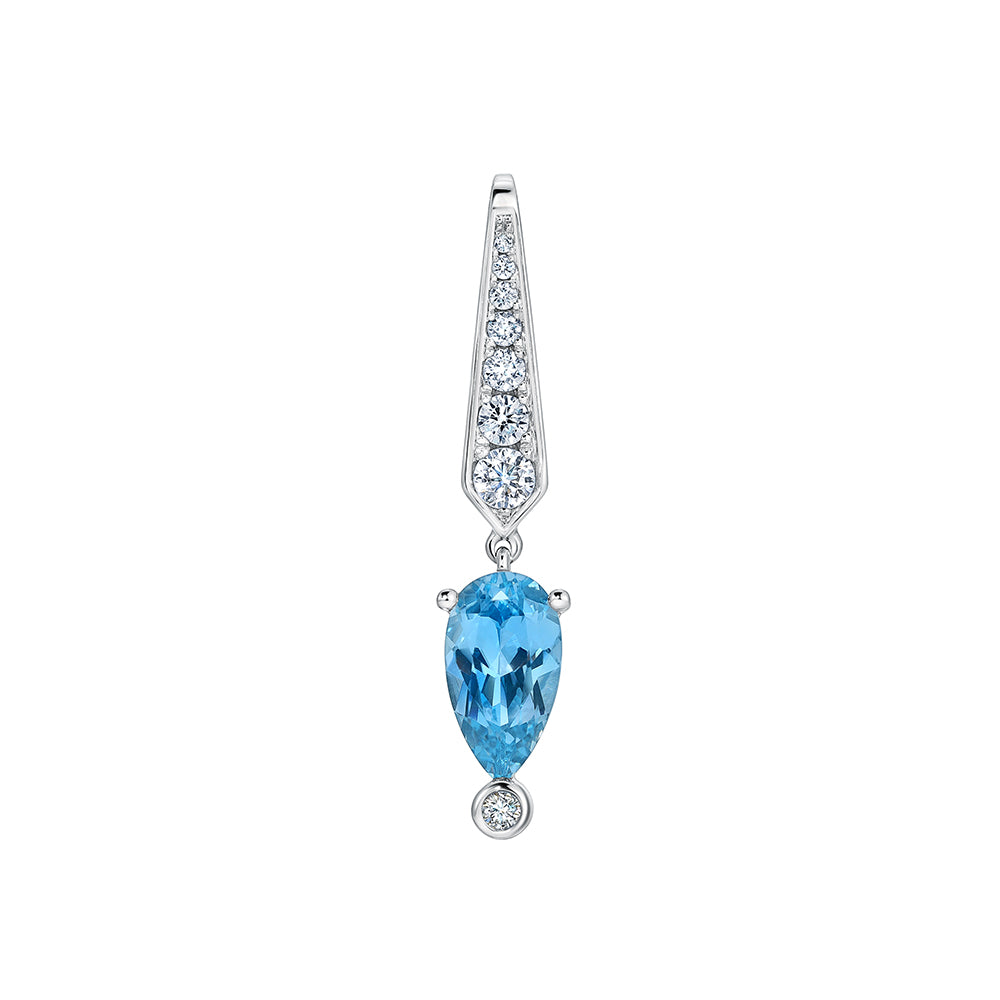 Chatham lab-grown aqua blue spinel pendant, style CP5456WAQ