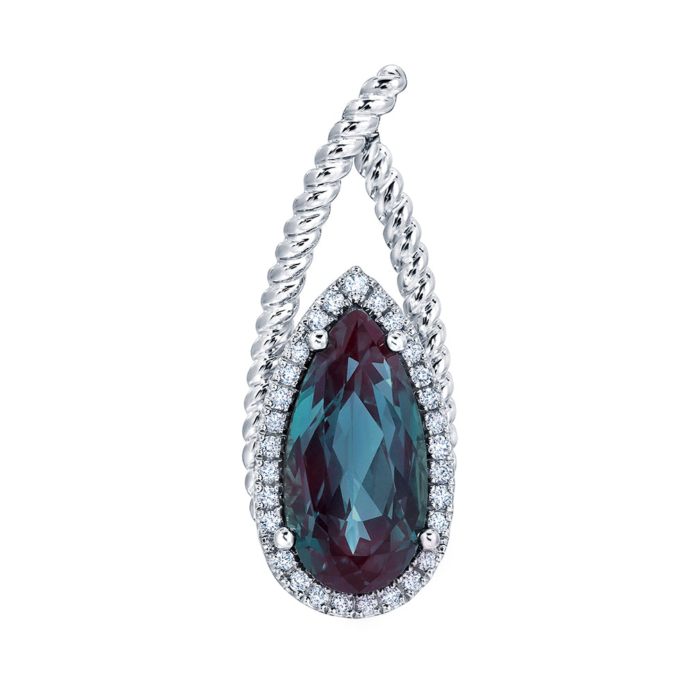 Chatham lab-grown alexandrite pendant, style CP5459WAL