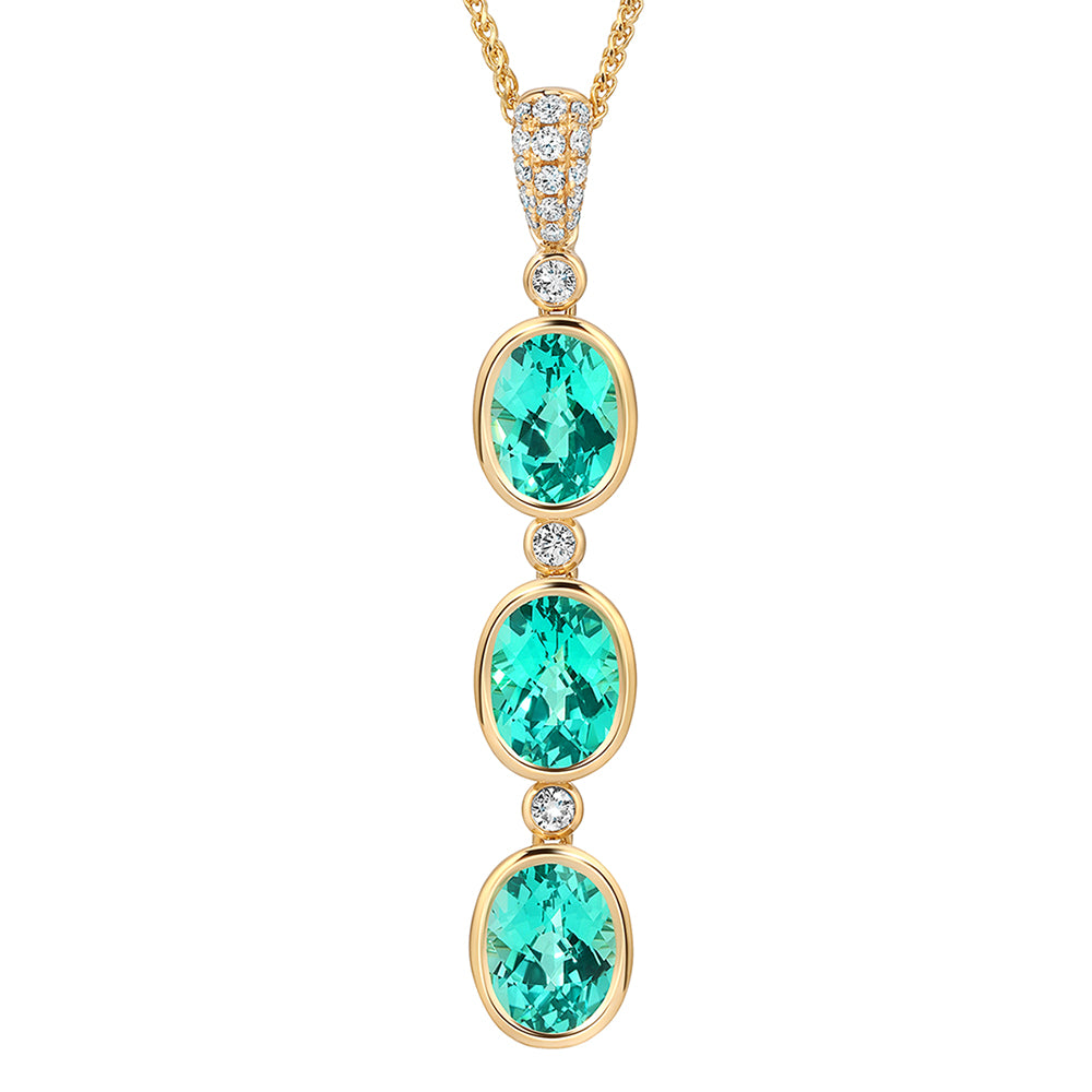 Chatham lab-grown chrysoberyl pendant, style CP5503YCH