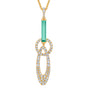 Chatham lab-grown chrysoberyl pendant, style CP5506YCH