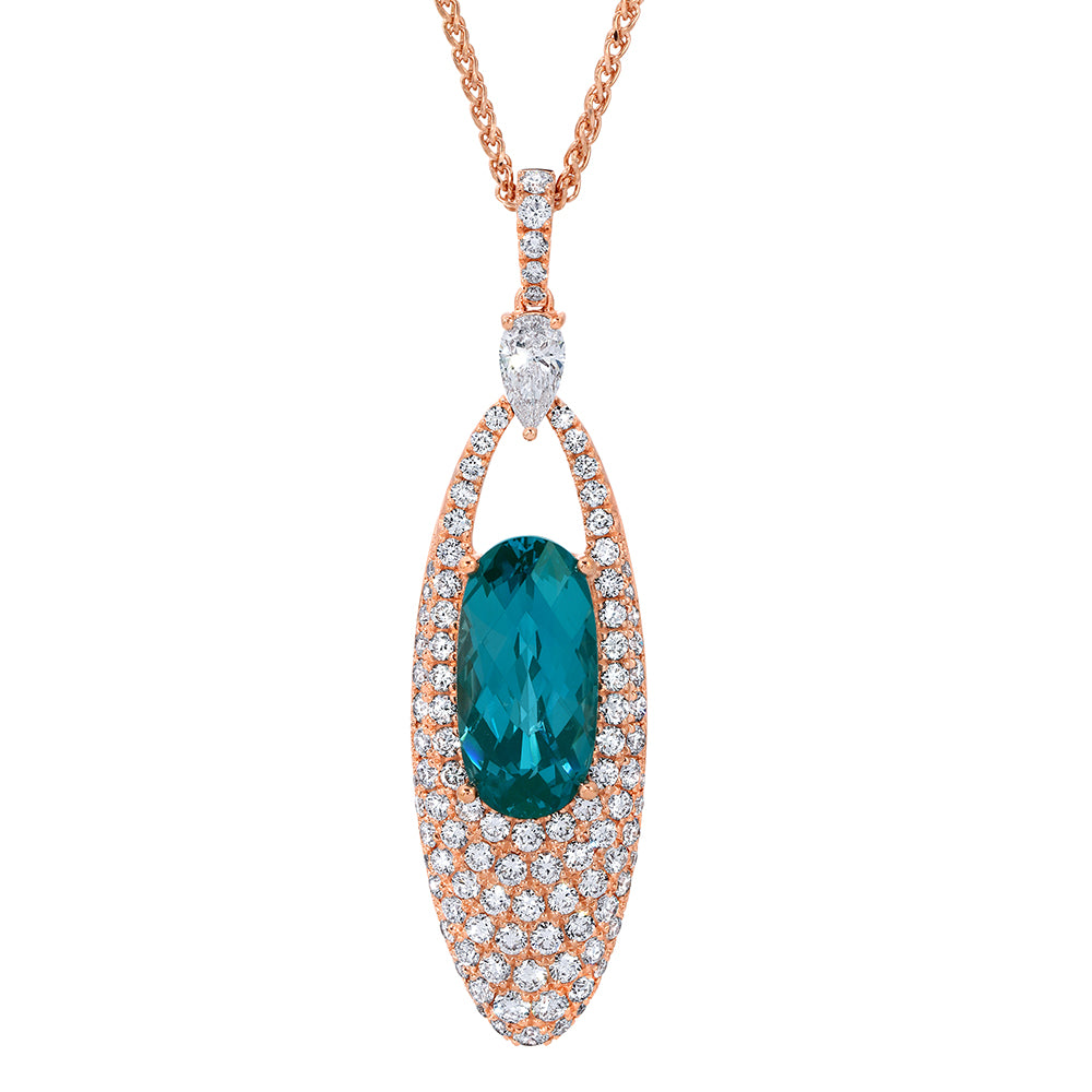 Chatham lab-grown spinel pendant, style CP5507RPA