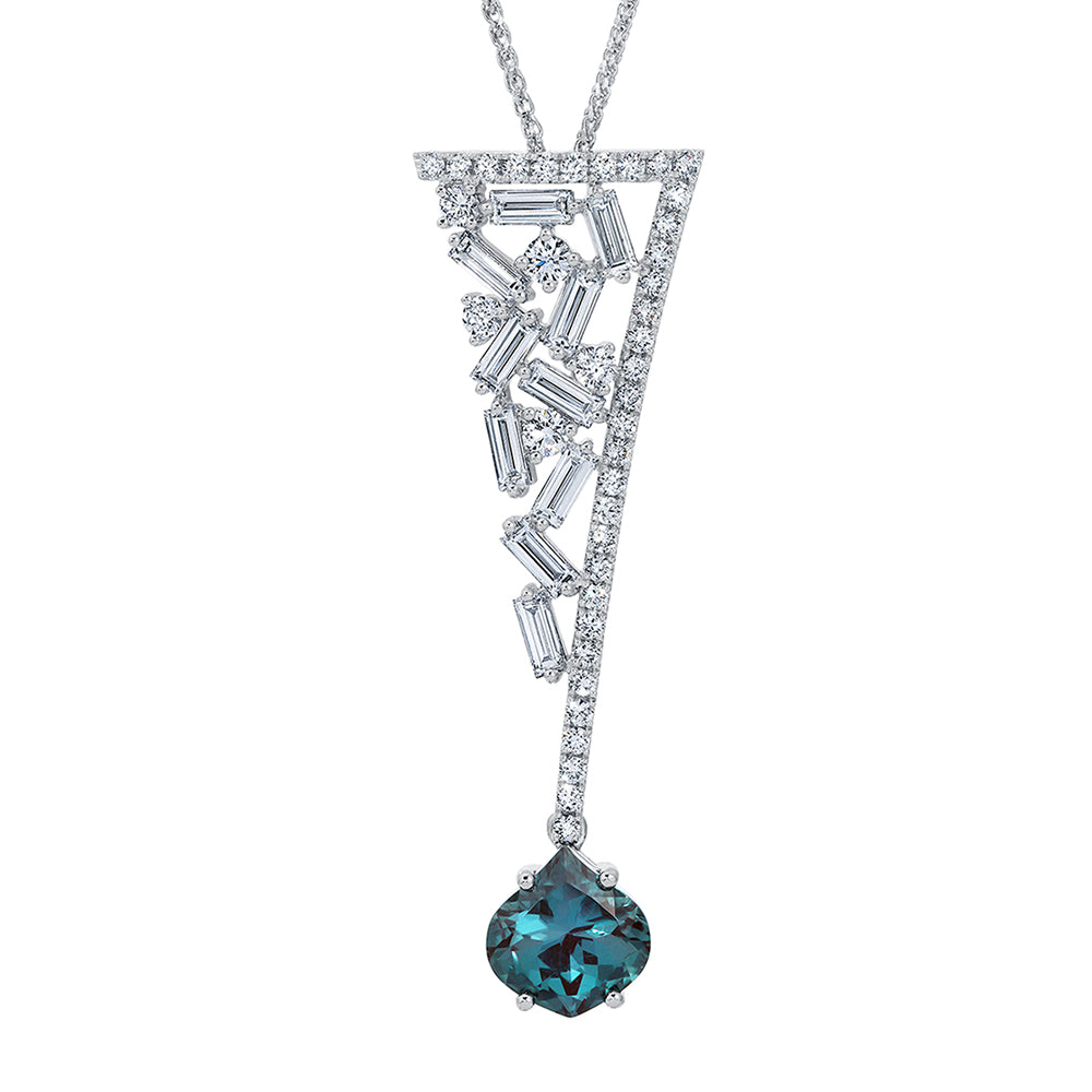 Chatham lab-grown alexandrite pendant, style CP5508WAL