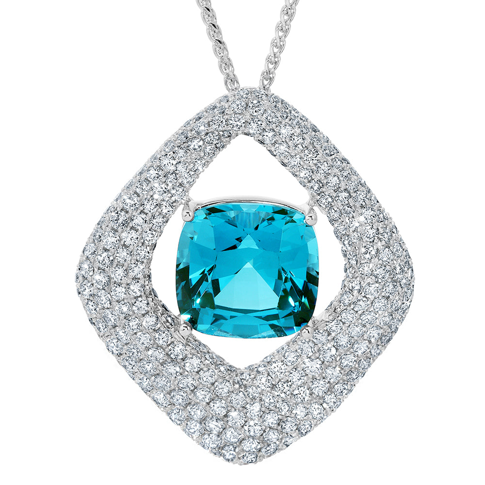 Chatham lab-grown spinel pendant, style CP5510WPA