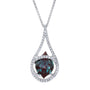 Chatham lab-grown alexandrite pendant in 18k white gold, style CP5516WAL