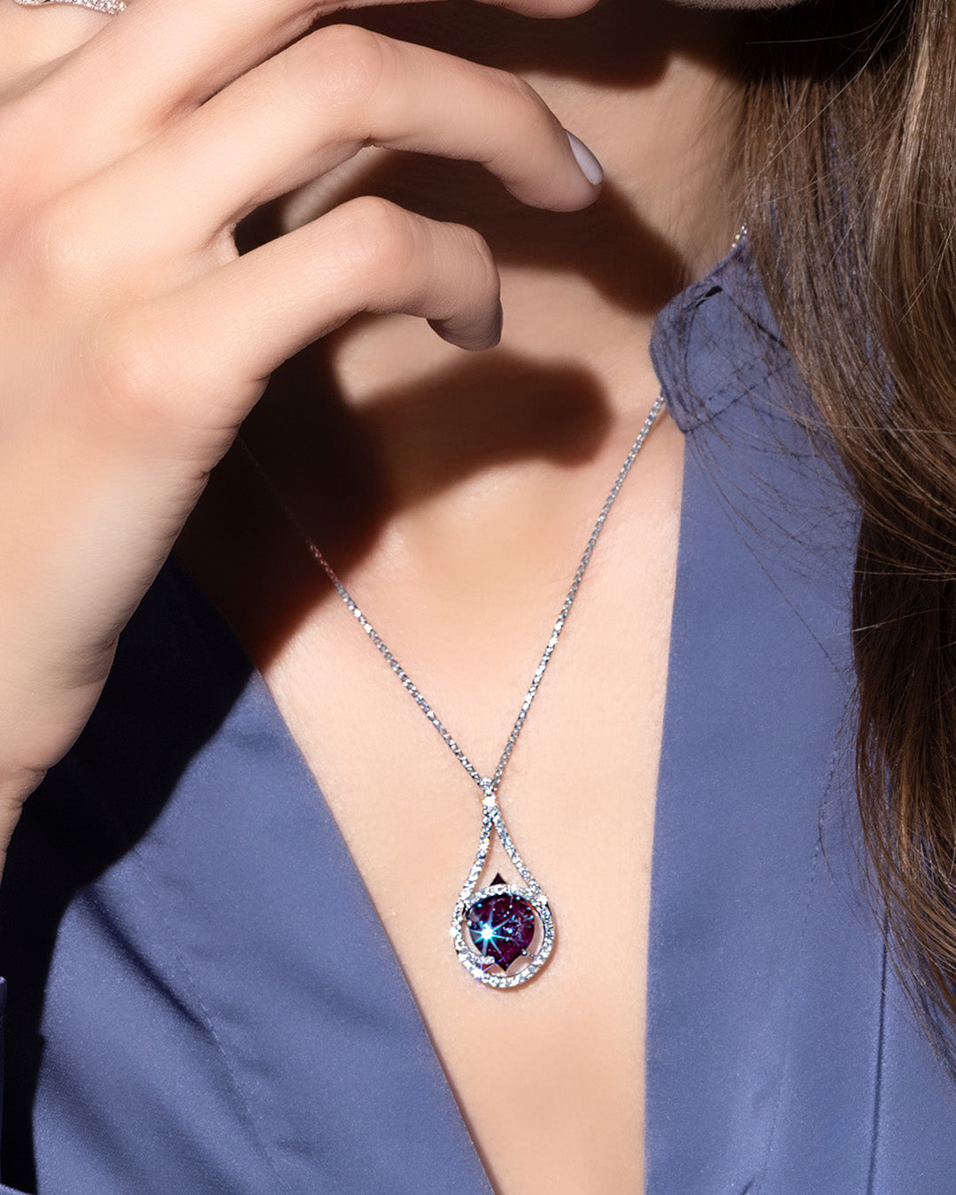 のび　CIPHER ALEXANDRITE NATURAL 16冊 Lab-Grown Alexandrite Pendant (CP5516WAL) | Chatham – Chatham Inc.