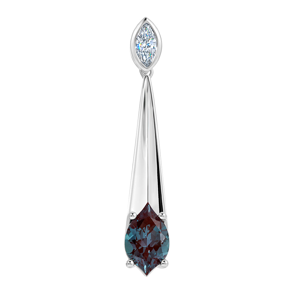 Chatham lab-grown alexandrite pendant, style CP5546WAL