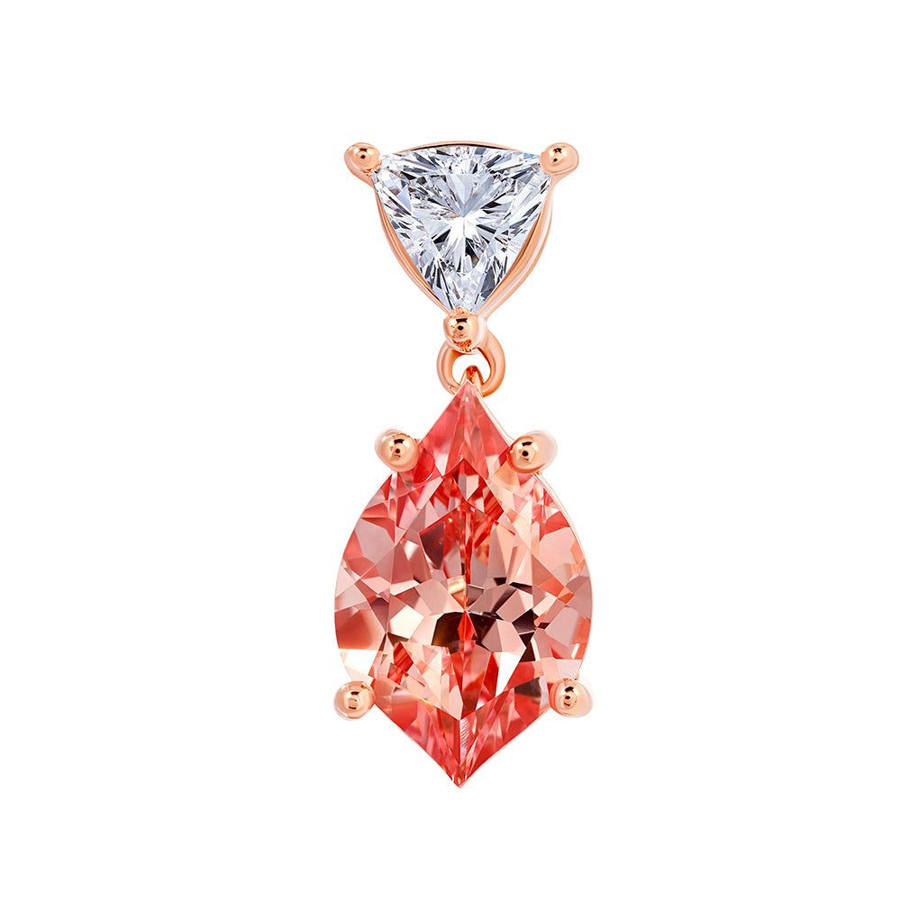 Chatham lab-grown champagne sapphire pendant, style CP5549RCS