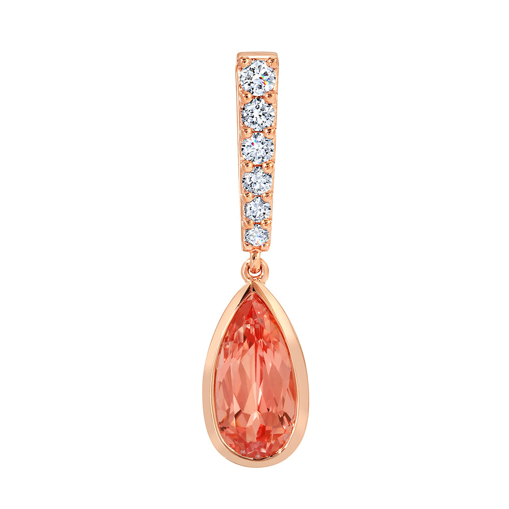 Chatham lab-grown champagne sapphire pendant, style CP5551RCS