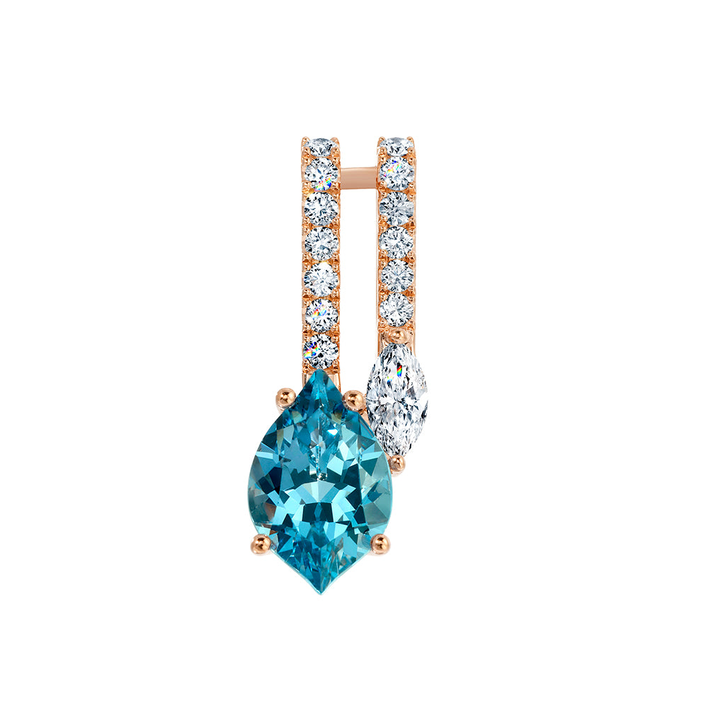 Chatham lab-grown aqua blue spinel pendant, style CP5555RAQ