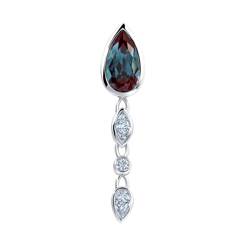 Chatham lab-grown alexandrite pendant, style CP5556WAL