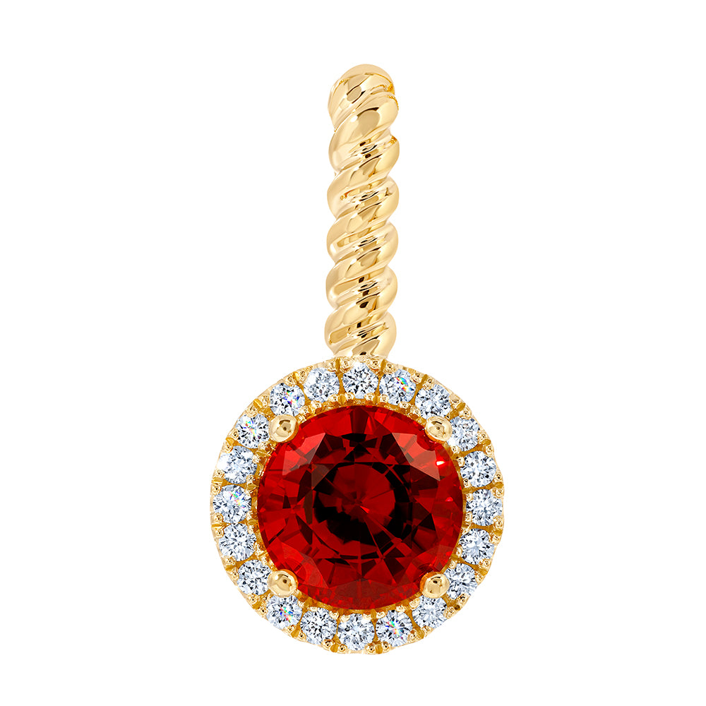 Chatham lab-grown ruby pendant, style CP5557YRU