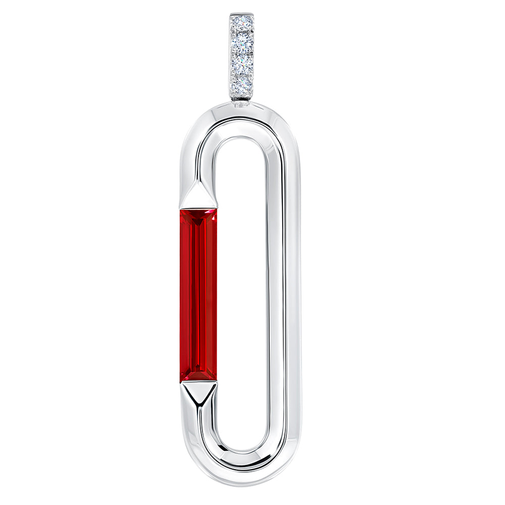 Chatham lab-grown ruby pendant, style CP5566WRU