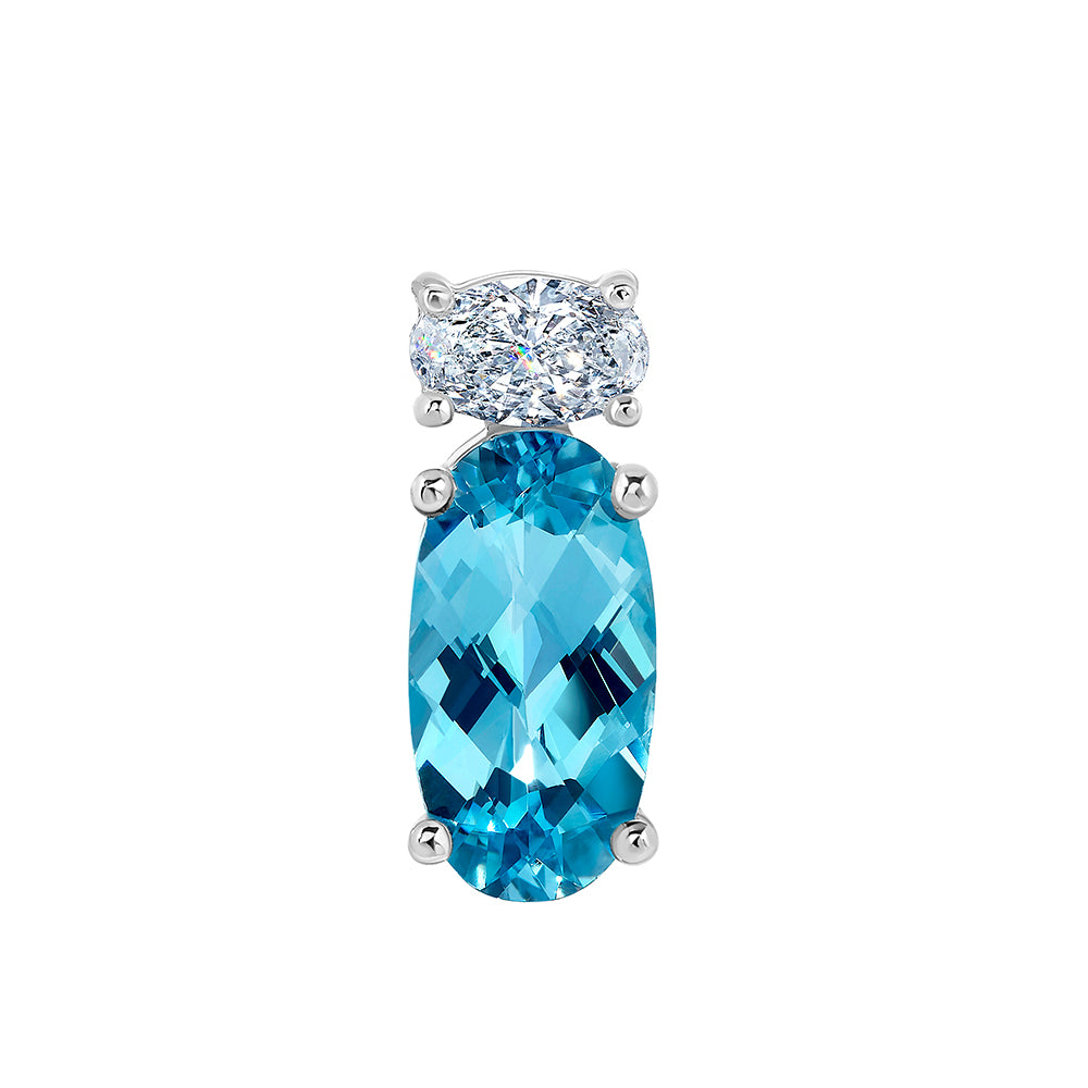 Chatham lab-grown aqua blue spinel pendant, style CP5567WAQ