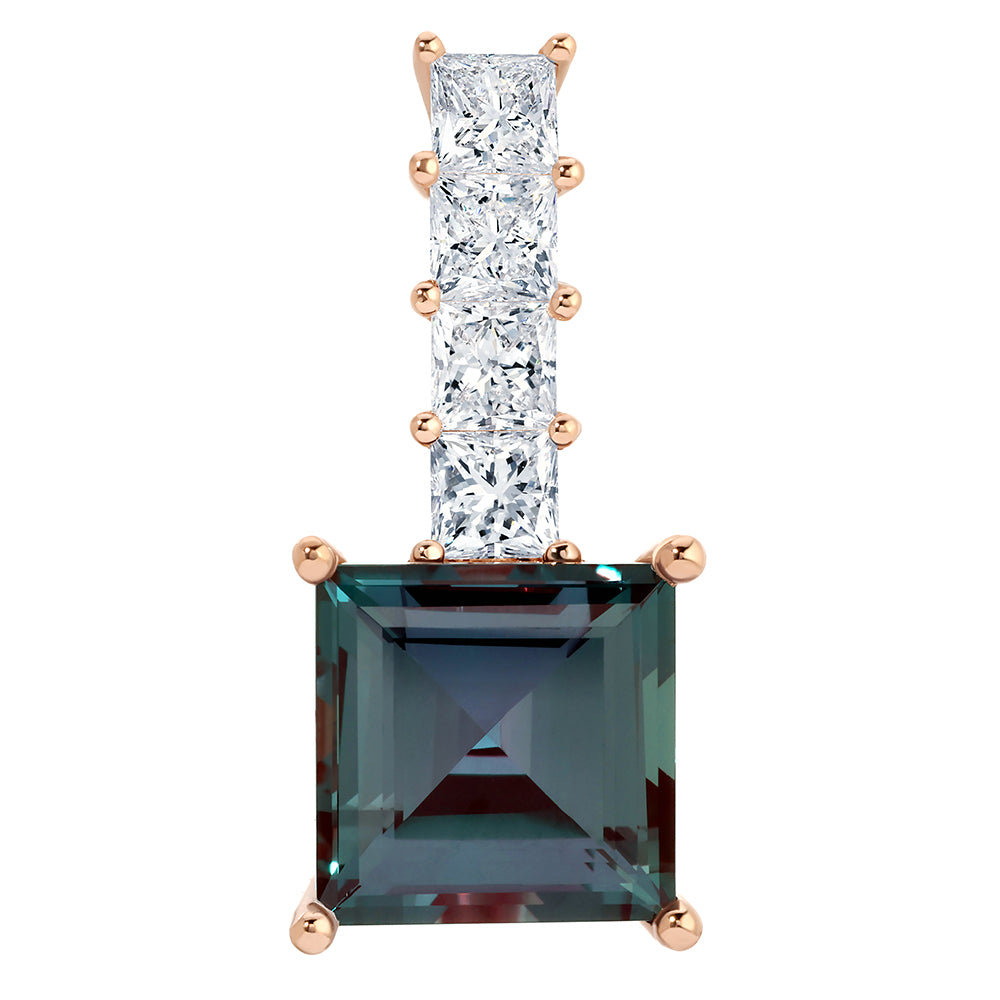 Chatham lab-grown alexandrite pendant, style CP5569RAL