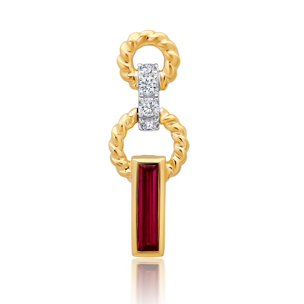 Chatham lab-grown ruby pendant, style CP5646YWRU