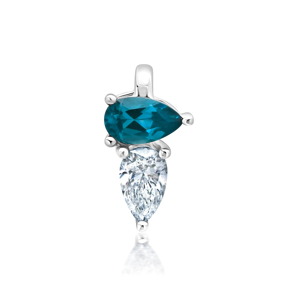 Chatham lab-grown spinel pendant in 14k white gold, style CP5654WPA