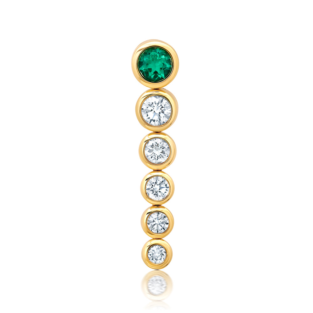 Chatham lab-grown emerald pendant, style CP5659YEM