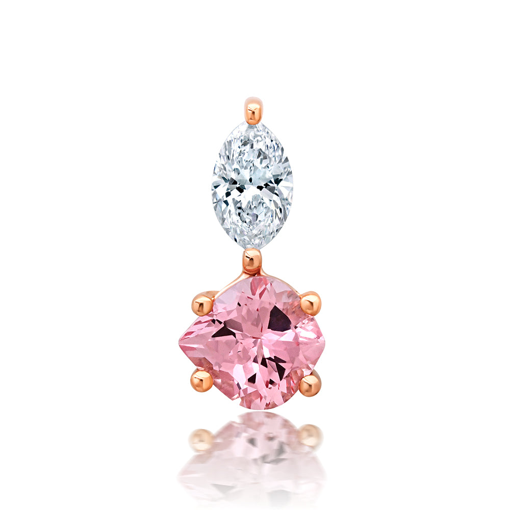 Chatham lab-grown champagne sapphire pendant, style CP5663RCS