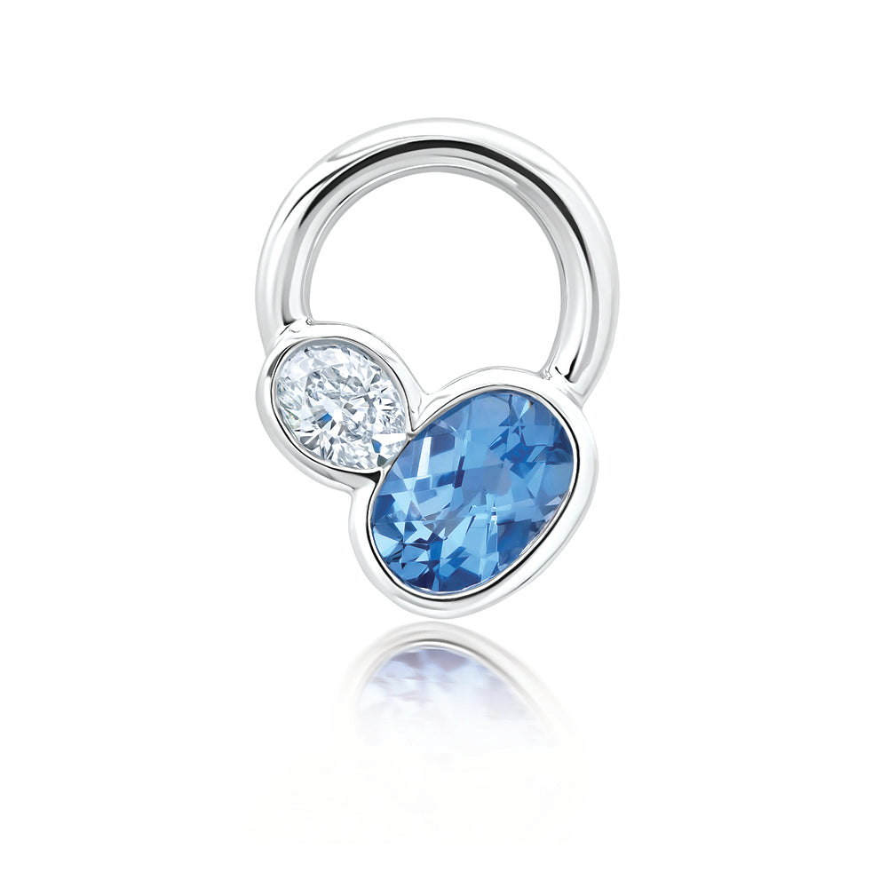Chatham lab-grown aqua blue spinel pendant, style CP5664WAQ
